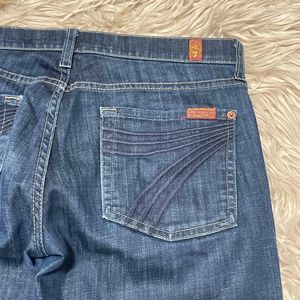 7FAM cropped dojo jean capris size 28